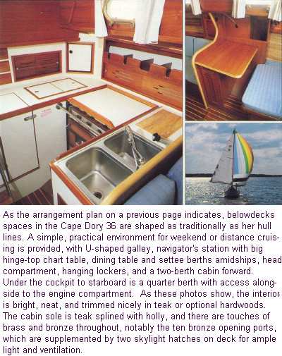 Interior of the Cape Dory 36